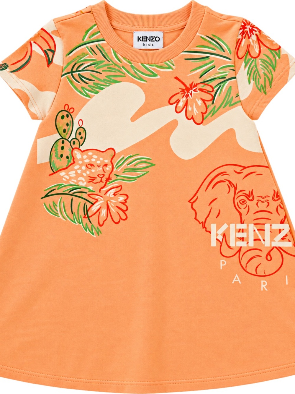 KENZO Kids Girls Allover Jungle Tiger Dress